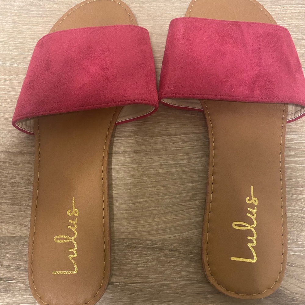 Lulus Pink Slide Sandals